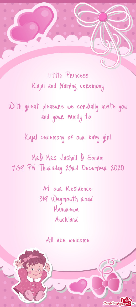Kajal and Naming ceremony
