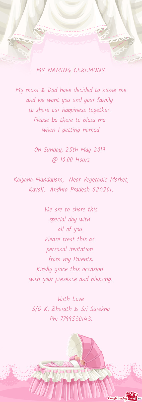 Kalyana Mandapam, Near Vegetable Market, Kavali, Andhra Pradesh 524201