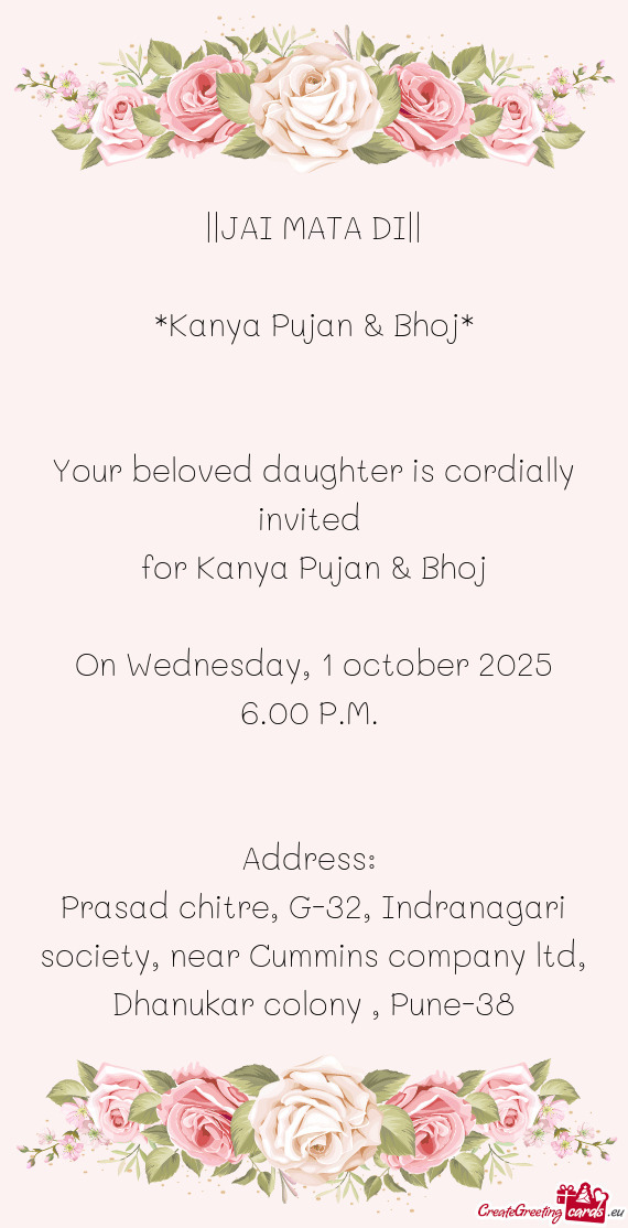 Kanya Pujan & Bhoj
