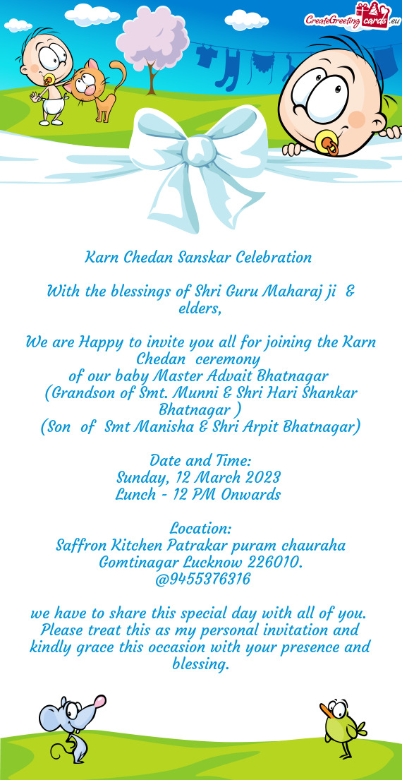 Karn Chedan Sanskar Celebration