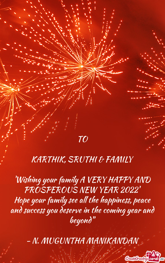 KARTHIK, SRUTHI & FAMILY