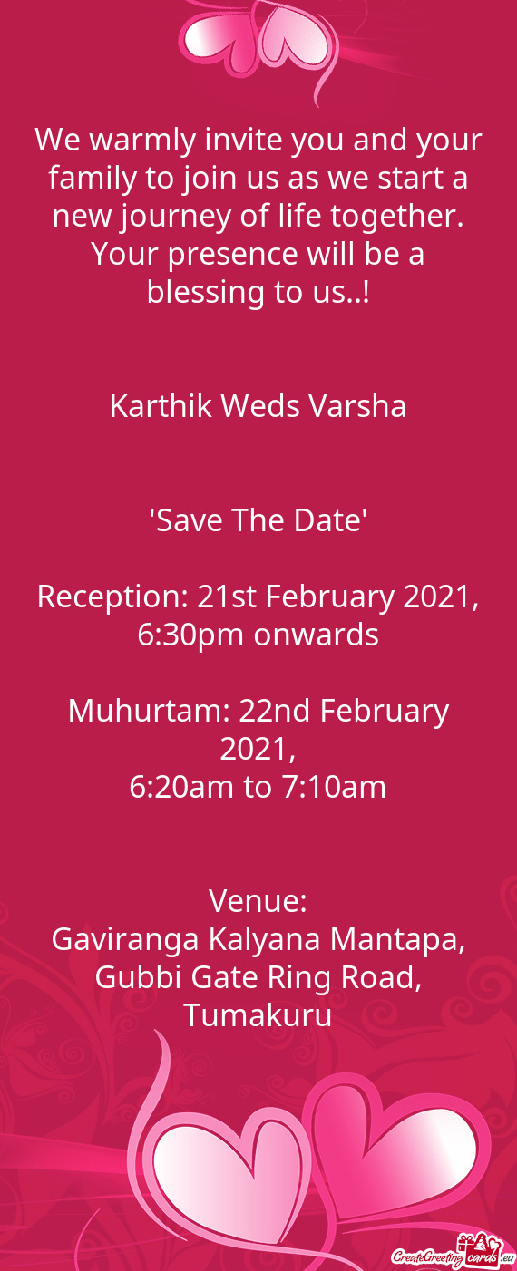 Karthik Weds Varsha