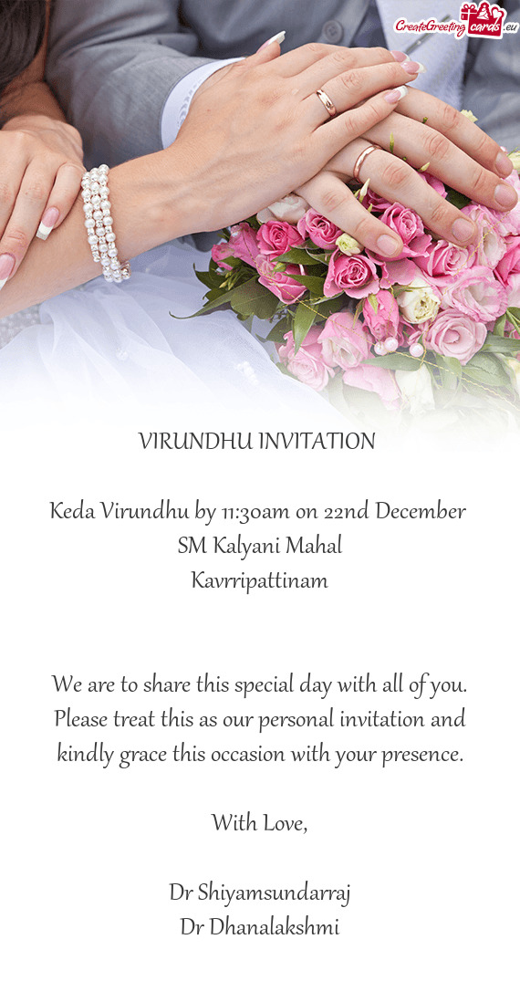 Keda Virundhu by 11:30am on 22nd December