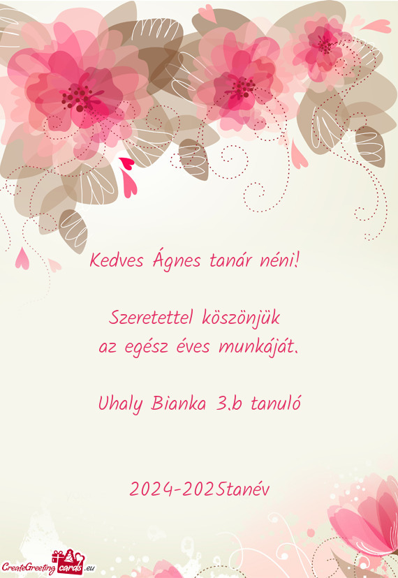 Kedves Ágnes tanár néni