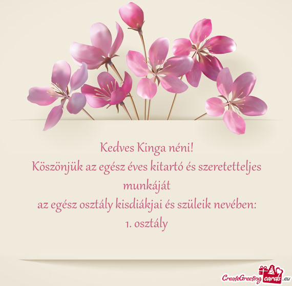 Kedves Kinga néni