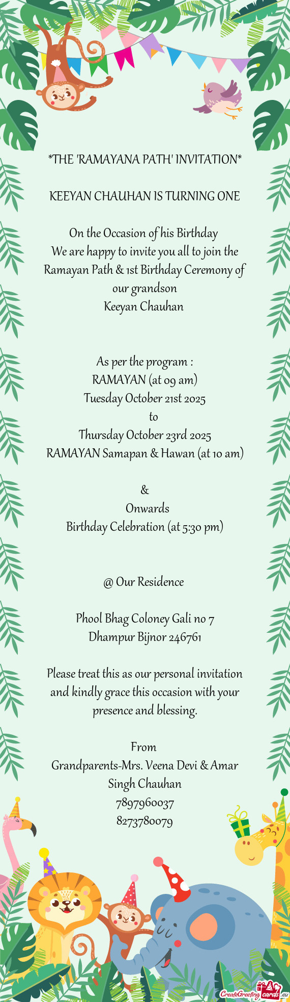 KEEYAN CHAUHAN IS TURNING ONE