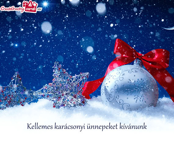 Kellemes karácsonyi ünnepeket kívánunk