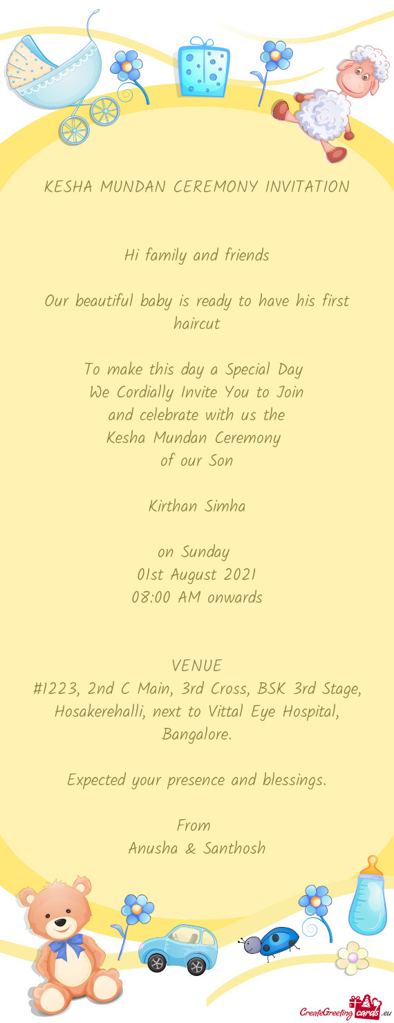 Kesha Mundan Ceremony