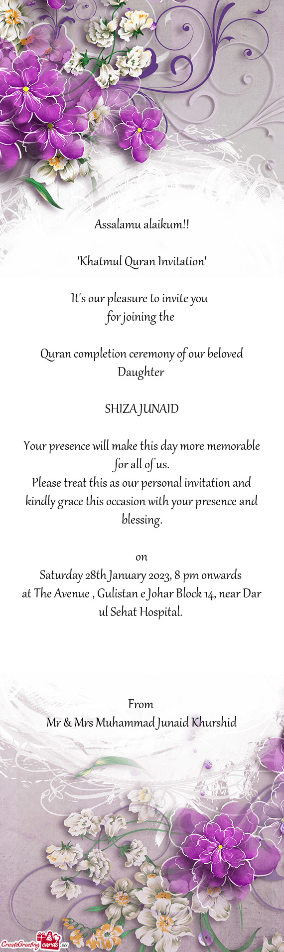 "Khatmul Quran Invitation"