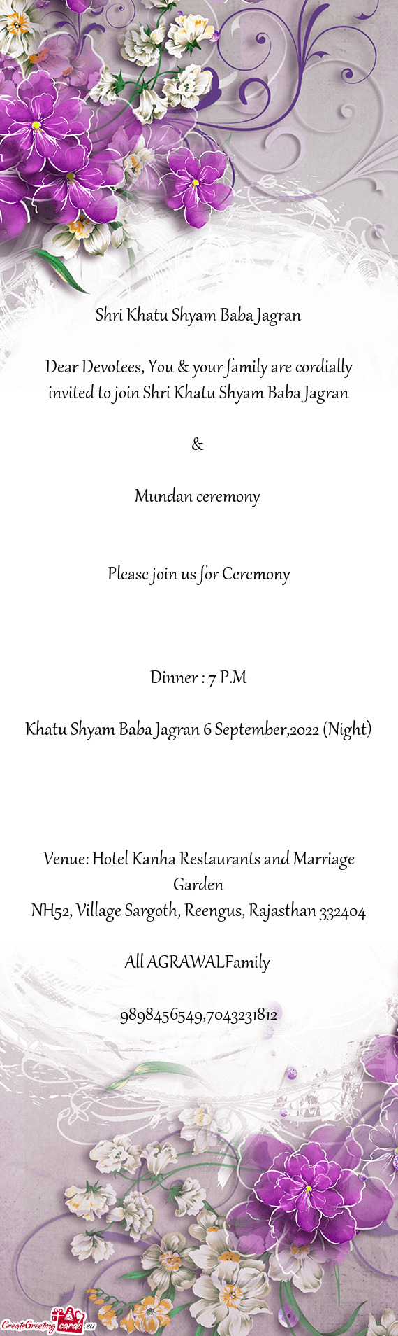 Khatu Shyam Baba Jagran 6 September,2022 (Night)