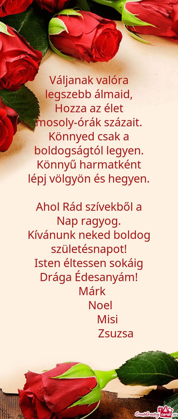 Kívánunk neked boldog születésnapot