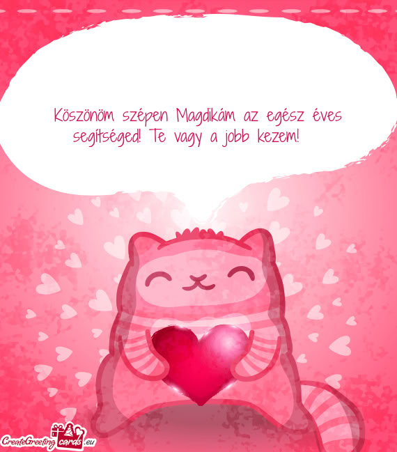 Köszönöm szépen Magdikám az egész éves segítséged! Te vagy a jobb kezem! ❤️