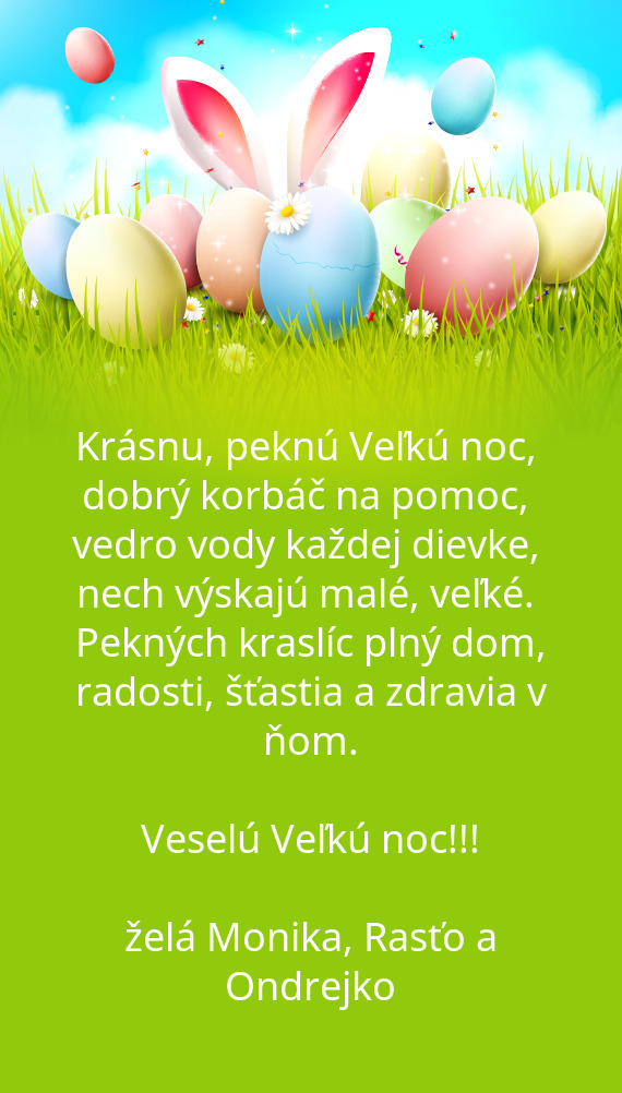 Krásnu, peknú Veľkú noc