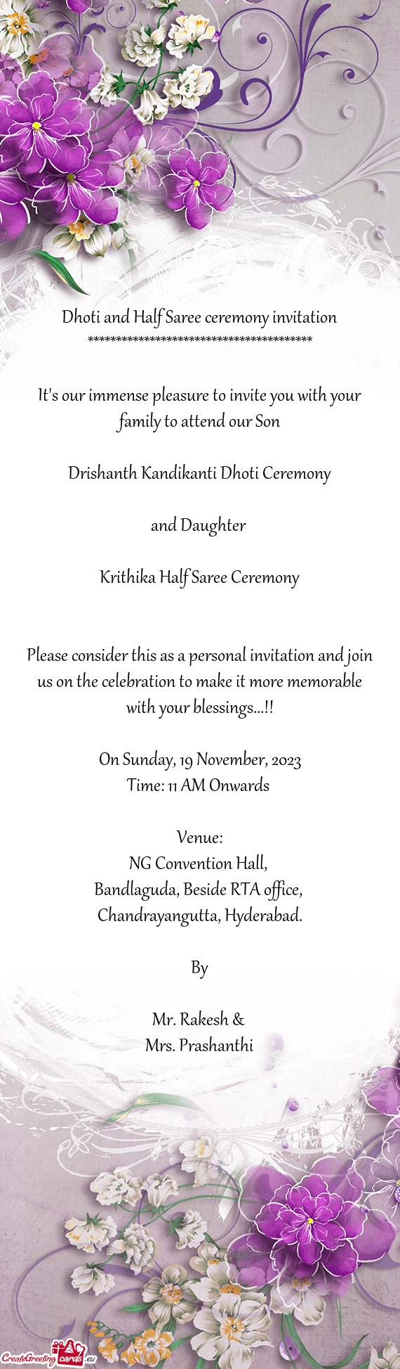 Krithika Half Saree Ceremony