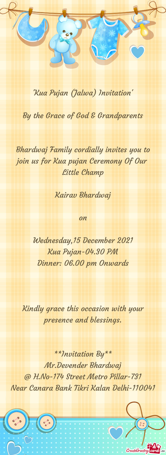 "Kua Pujan (Jalwa) Invitation"