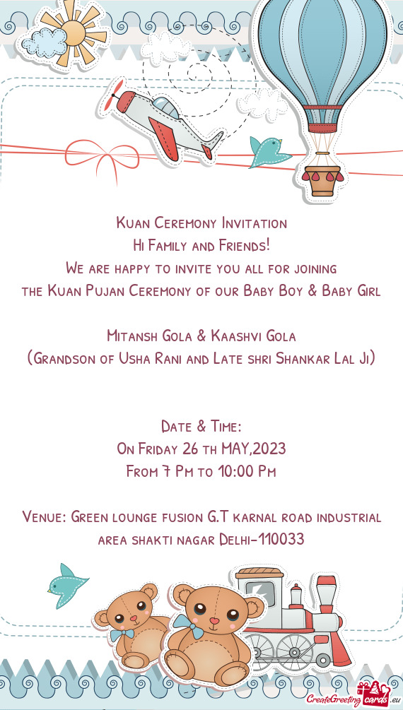 Kuan Ceremony Invitation
