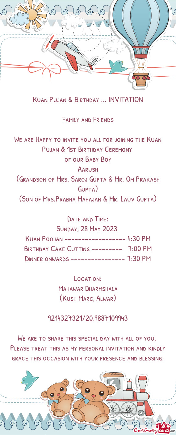 Kuan Pujan & Birthday ... INVITATION