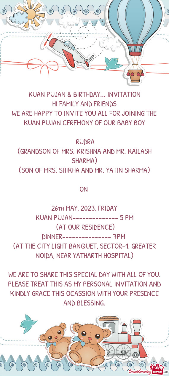 KUAN PUJAN & BIRTHDAY... INVITATION