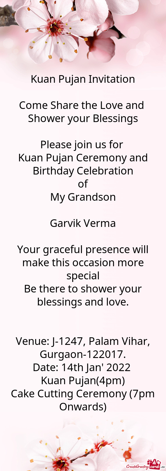 Kuan Pujan Ceremony and Birthday Celebration