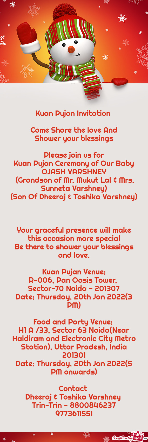 Kuan Pujan Ceremony of Our Baby OJASH VARSHNEY