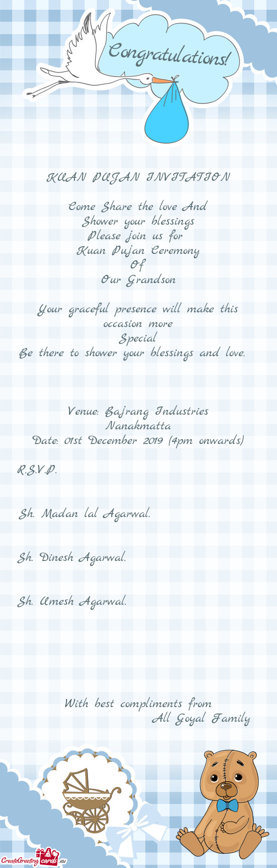 KUAN PUJAN INVITATION
 
 Come Share the love And
 Shower your blessings
 Please join us for 
 Kuan P