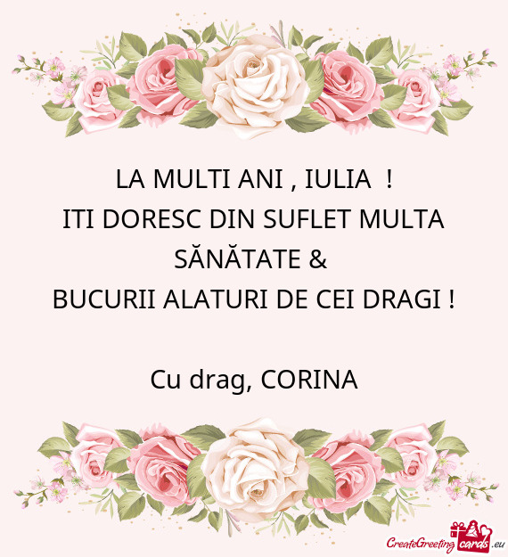 LA MULTI ANI , IULIA