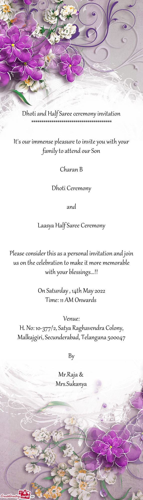 Laasya Half Saree Ceremony