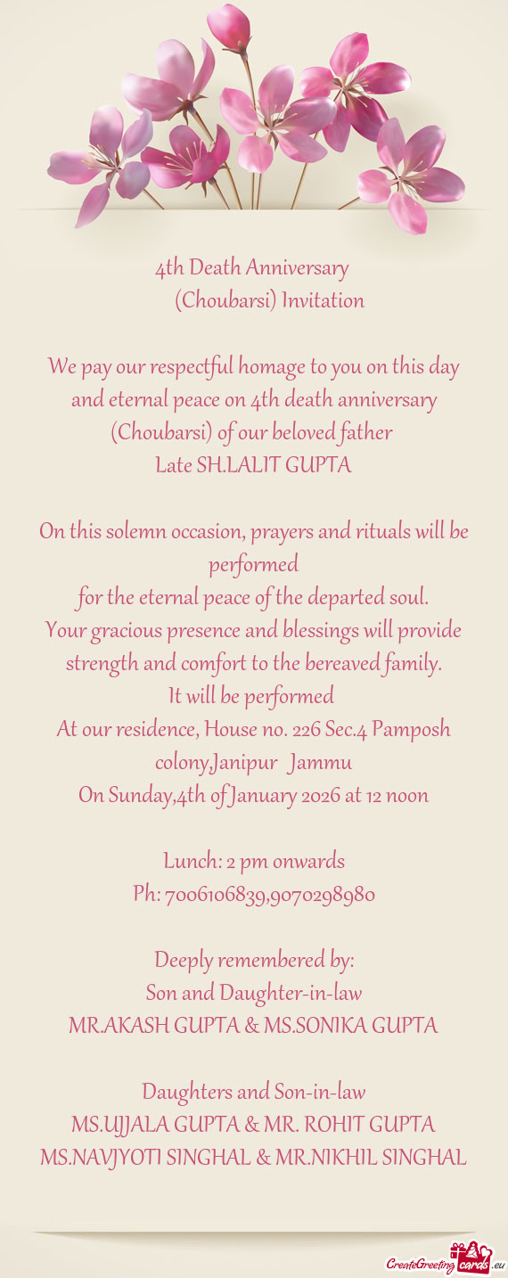 Late SH.LALIT GUPTA