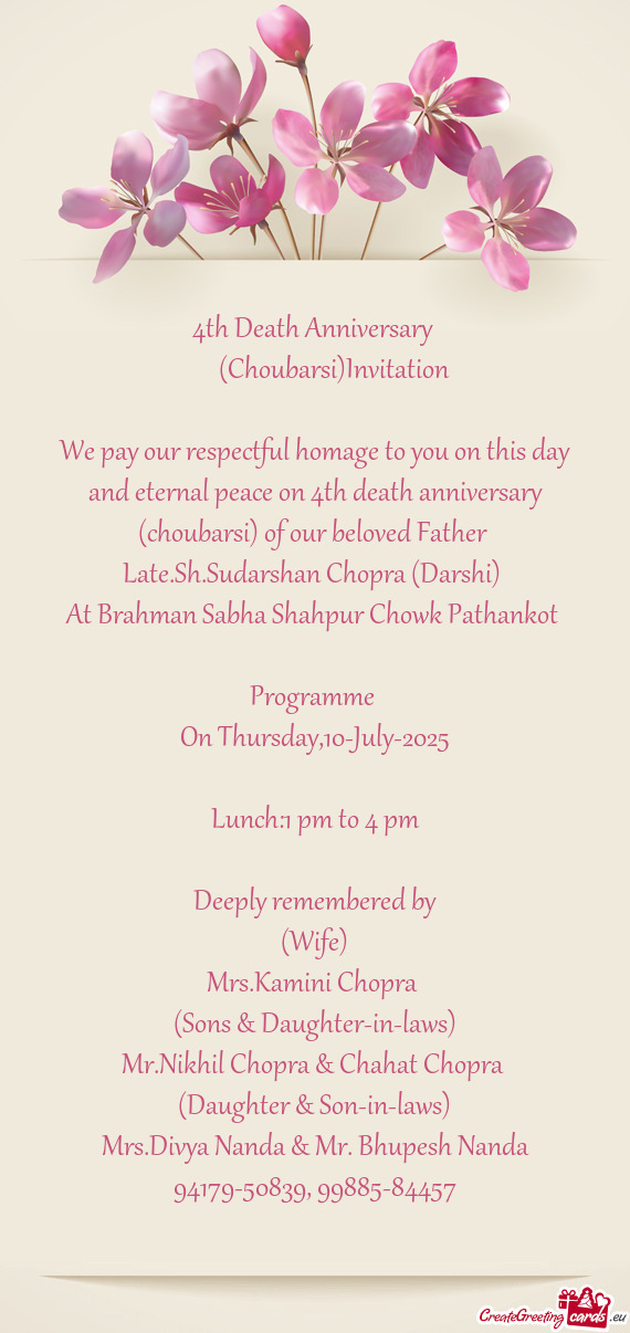 Late.Sh.Sudarshan Chopra (Darshi)