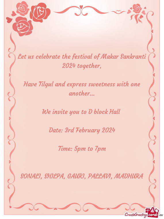 Let us celebrate the festival of Makar Sankranti 2024 together