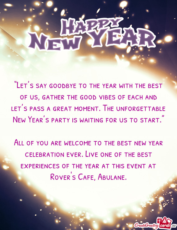 ??Let’s say goodbye to the year with the best of us, gather the good vibes of each and let’s pa