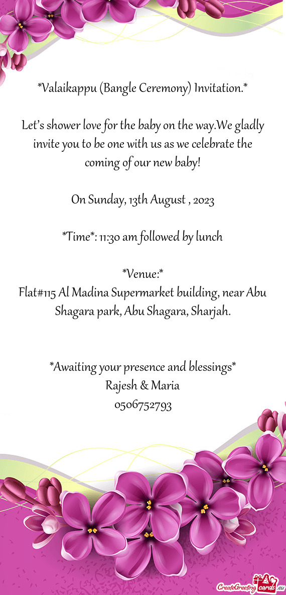 Let’s shower love for the baby on the way.We gladly invite you to be one with us as we celebrate t