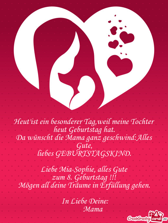 Liebe Mia Sophie Alles Gute Free Cards