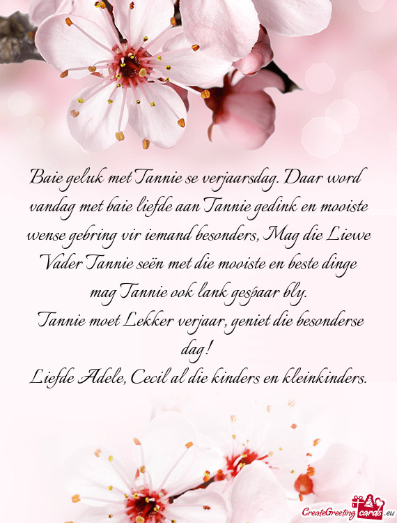 Liefde Adele, Cecil al die kinders en kleinkinders