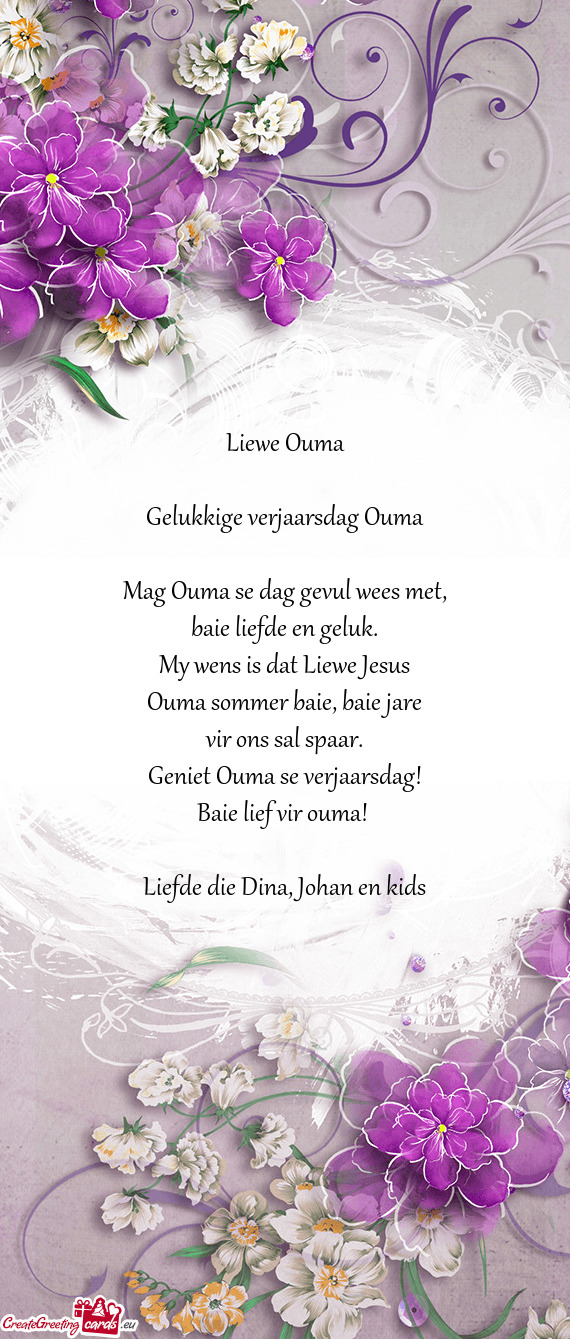 Liefde die Dina, Johan en kids