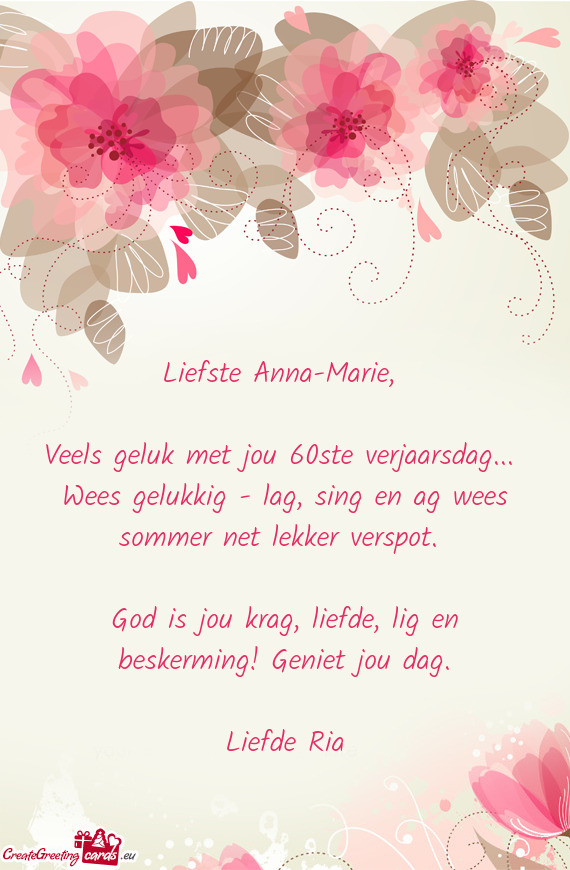 Liefste Anna-Marie