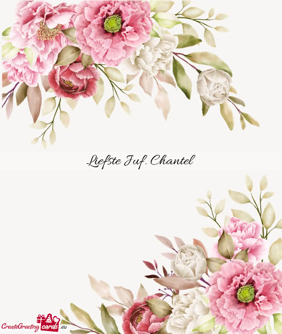 Liefste Juf. Chantel