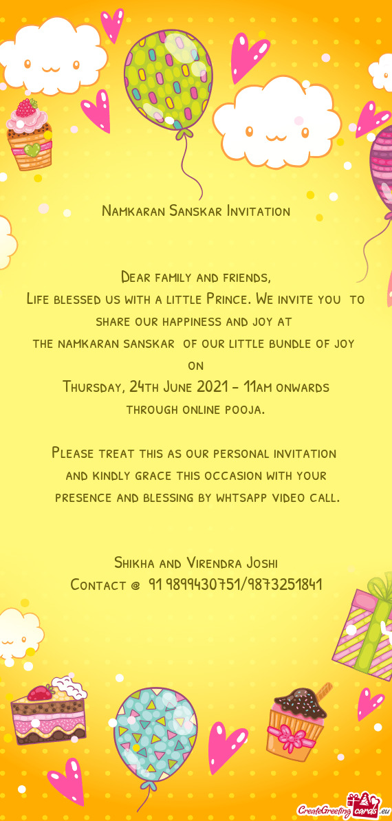 Life blessed us with a little Prince. We invite you to share our happiness and joy at
