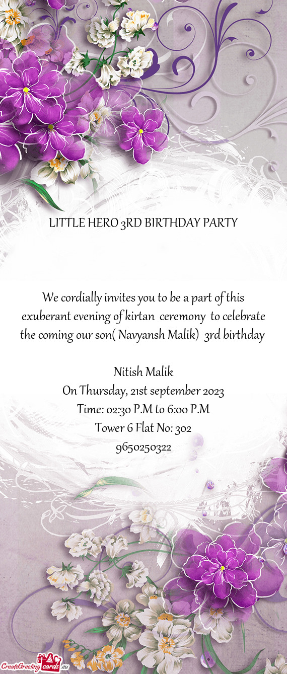 LITTLE HERO 3RD BIRTHDAY PARTY