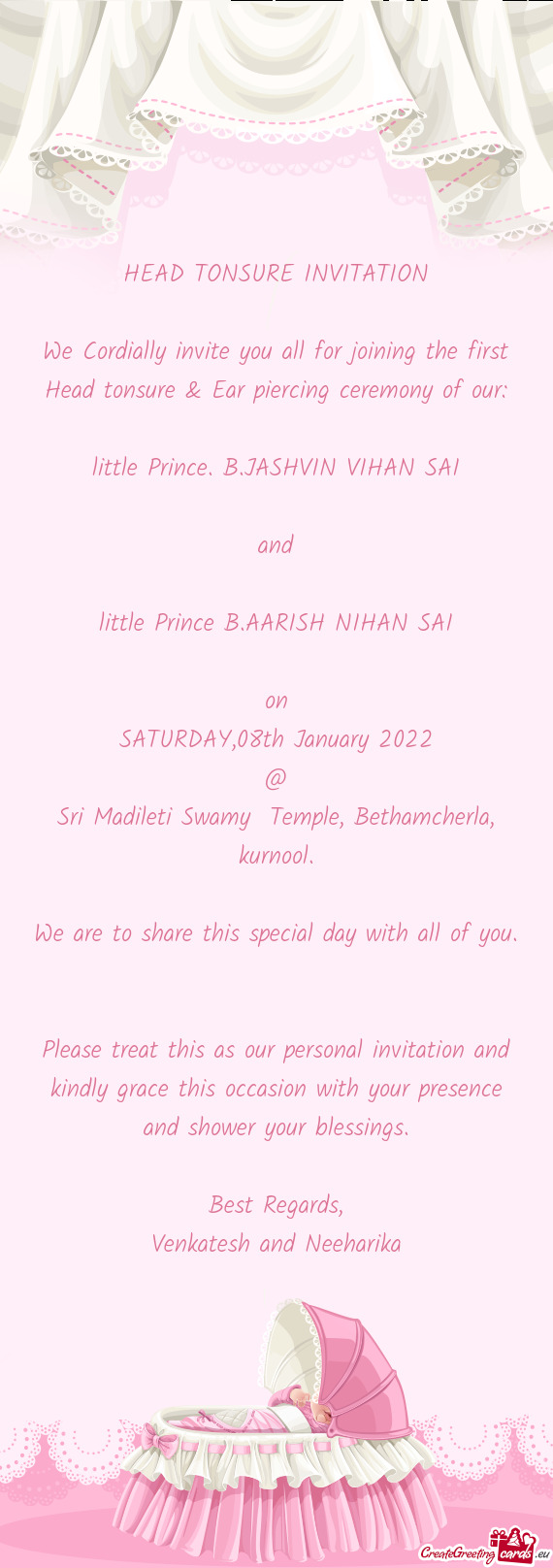 Little Prince B.AARISH NIHAN SAI