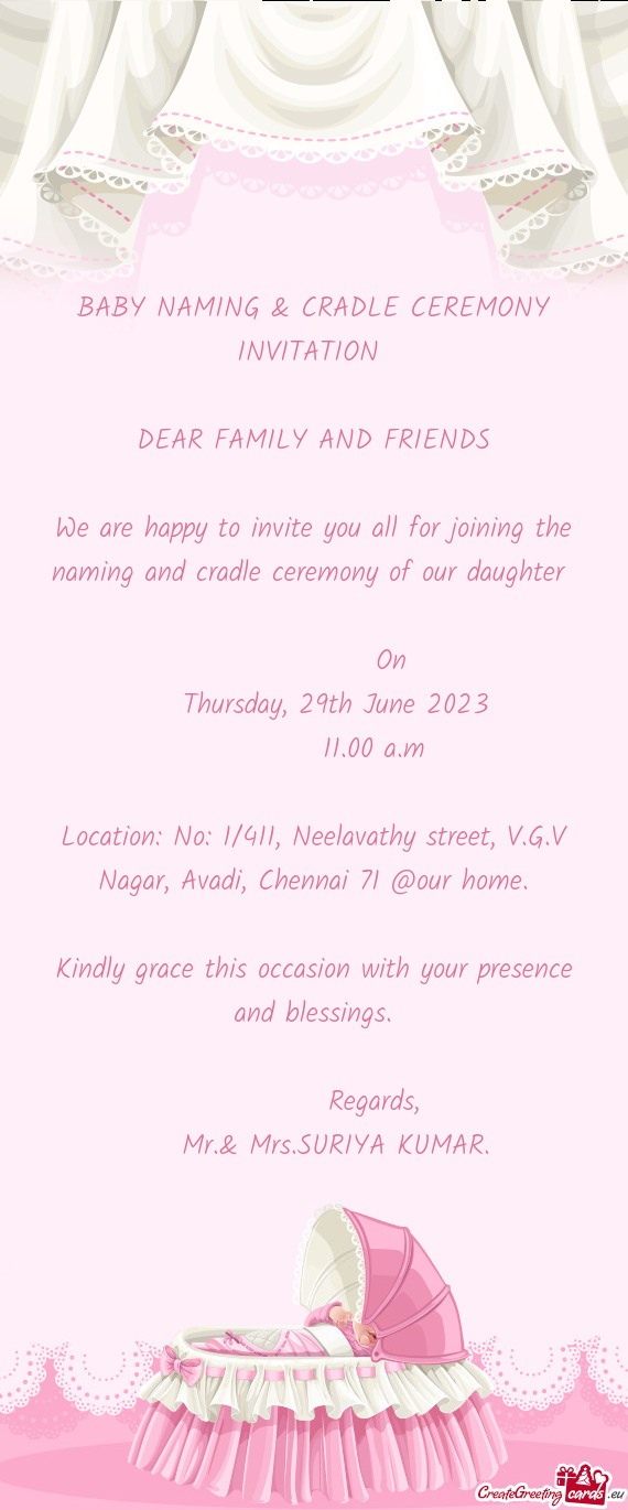 Location: No: 1/411, Neelavathy street, V.G.V Nagar, Avadi, Chennai 71 @our home