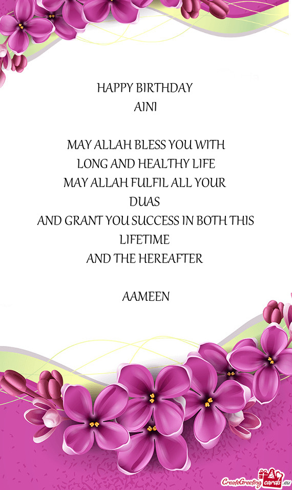 LONG AND HEALTHY LIFE