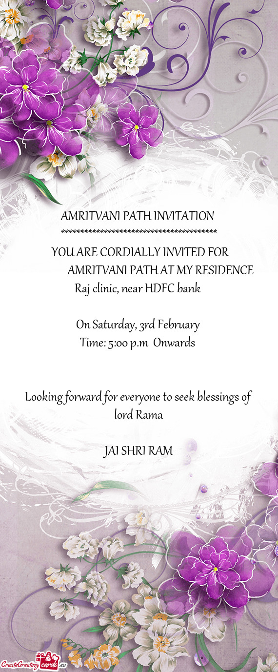 Looking forward for everyone to seek blessings of lord Rama