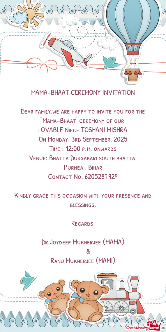 LOVABLE Niece TOSHANI MISHRA