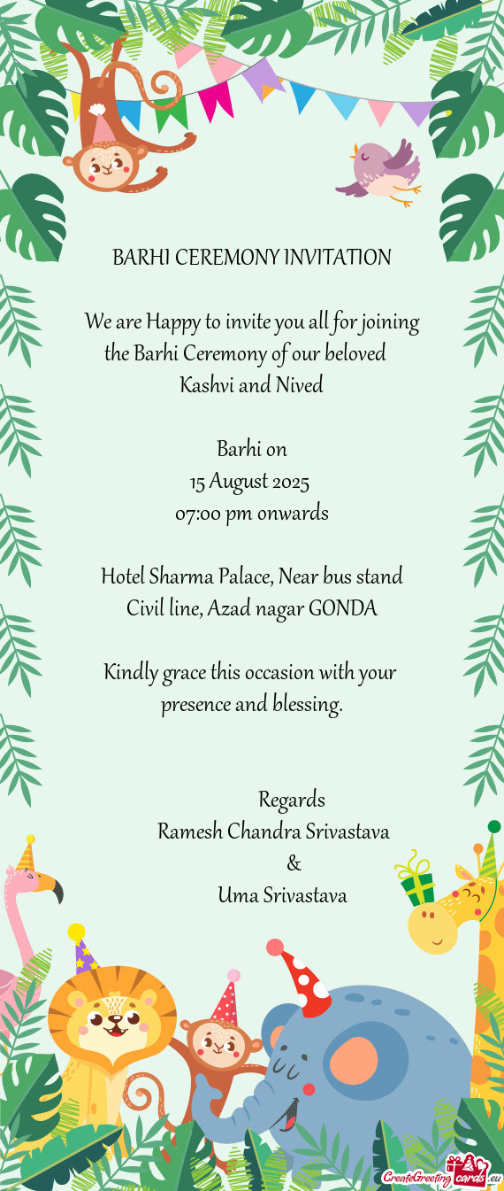 Loved Kashvi and Nived Barhi on 15 August 2025 07