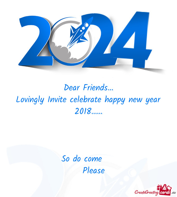 Lovingly Invite celebrate happy new year 2018