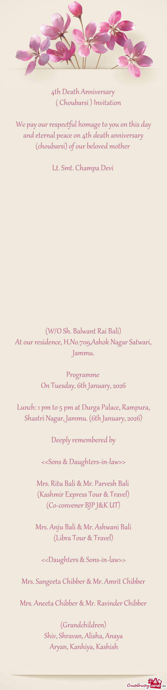 Lt. Smt. Champa Devi