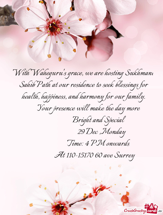 Lth, happiness, and harmony for our family