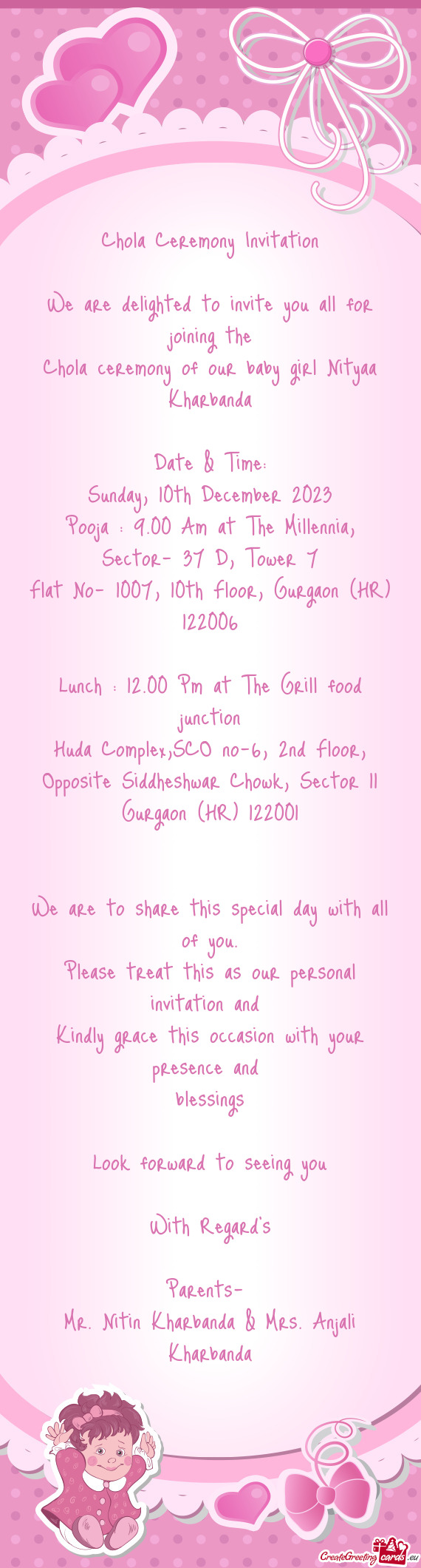 Lunch : 12.00 Pm at The Grill food junction