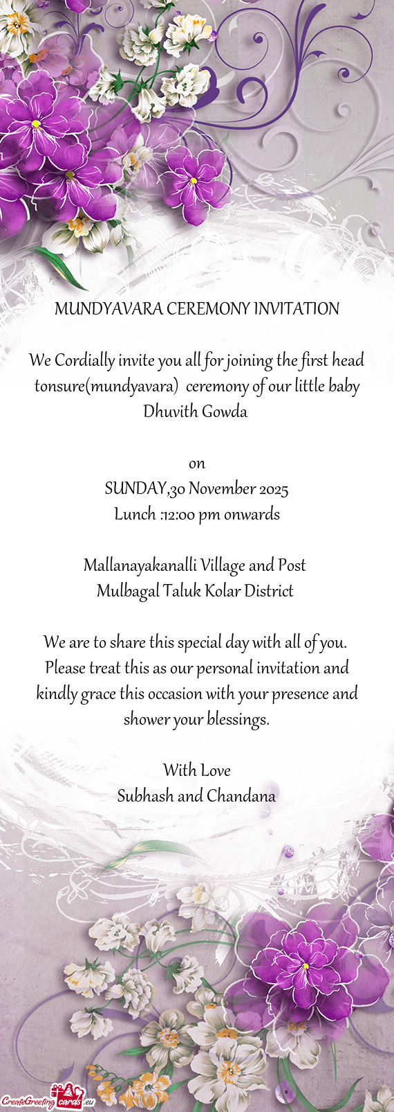 Lunch :12:00 pm onwards